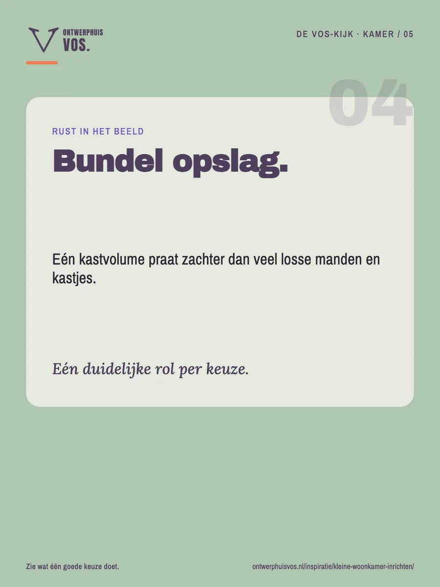 Visuele tip over vrije vloer en loopruimte in een kleine woonkamer